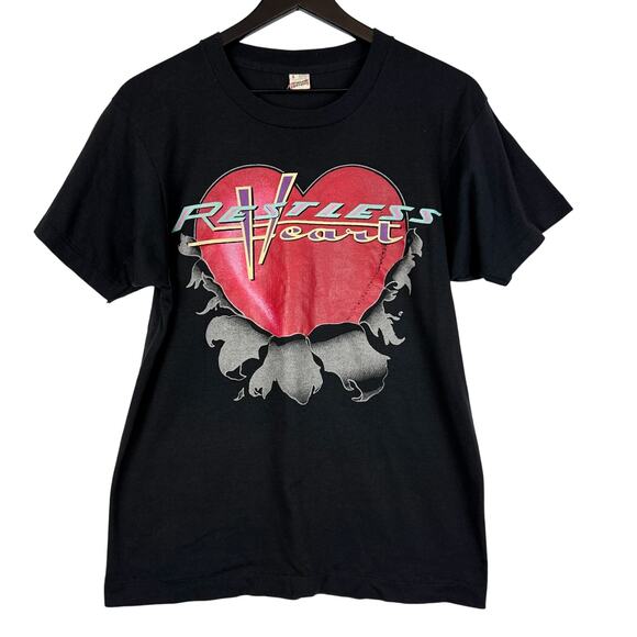 Vintage 1987 Restless Heart Wheels ‘87 Tour TShirt Band Screen Stars - Mens L - Picture 1 of 8